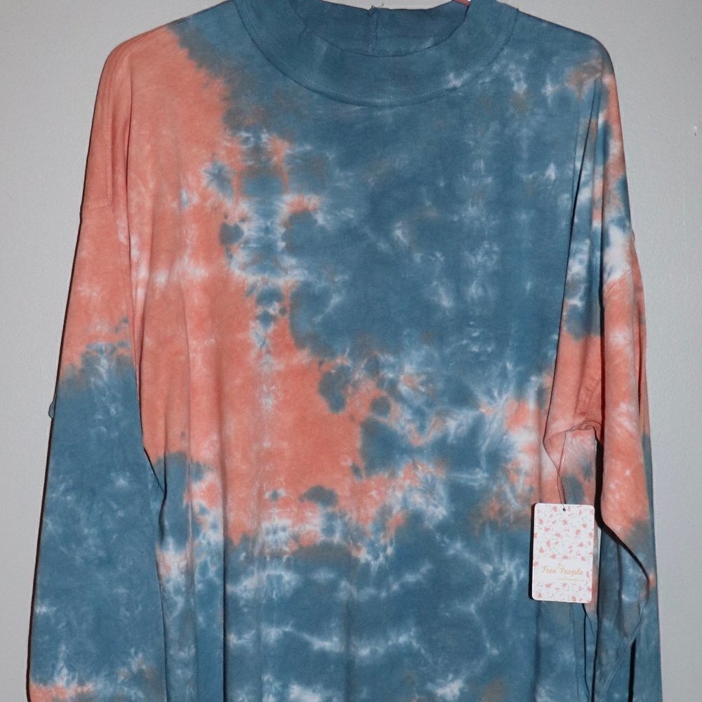 Free People Be Free Tie Dye Tee Size M - Picture 5 of 6